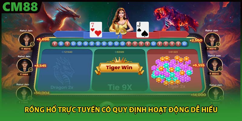 Rồng hổ trực tuyến có quy định hoạt động dễ hiểu 